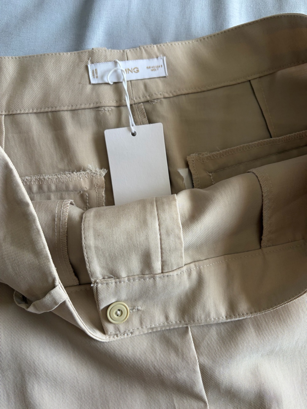 Mango Beige Pencil Skirt